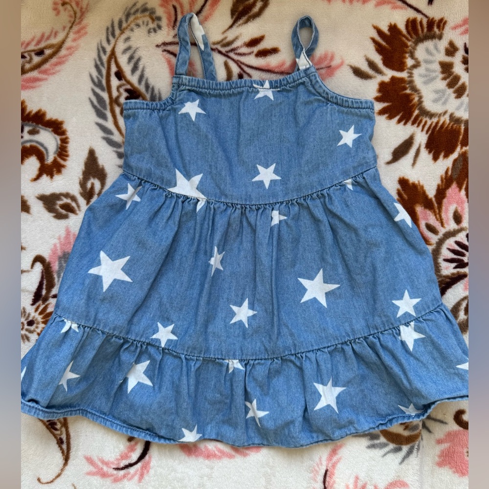Old Navy Denim Dress with White Accents